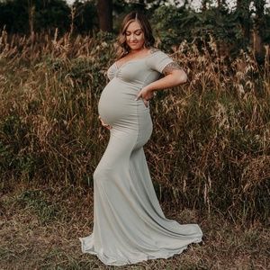 Sexy mama maternity gown